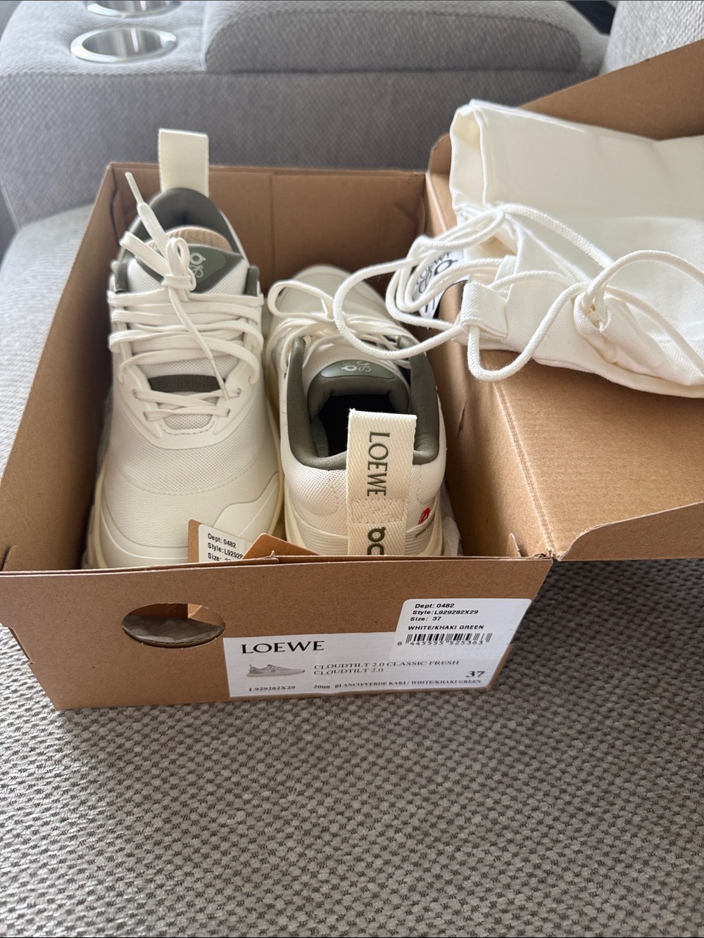 Loewe ✘ On Cloudtilt 2.0 Sneakers 🫒 Khaki - Picture 3 of 10